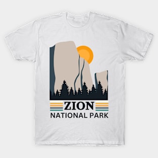 Vintage Zion National park Camping Hiking Design For Traveler T-Shirt